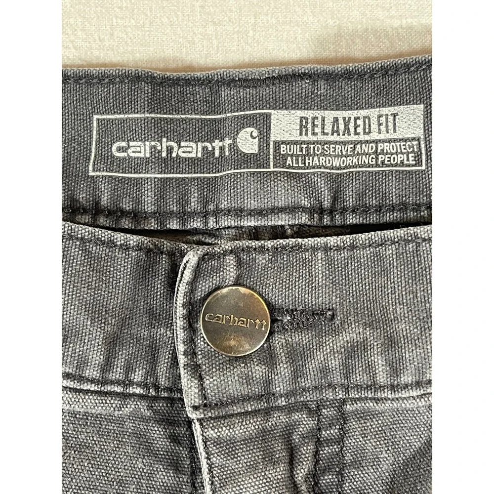 Carhartt Rugged Flex Relaxed Fit Canvas Double-Front Utility Work Pants 34x32
